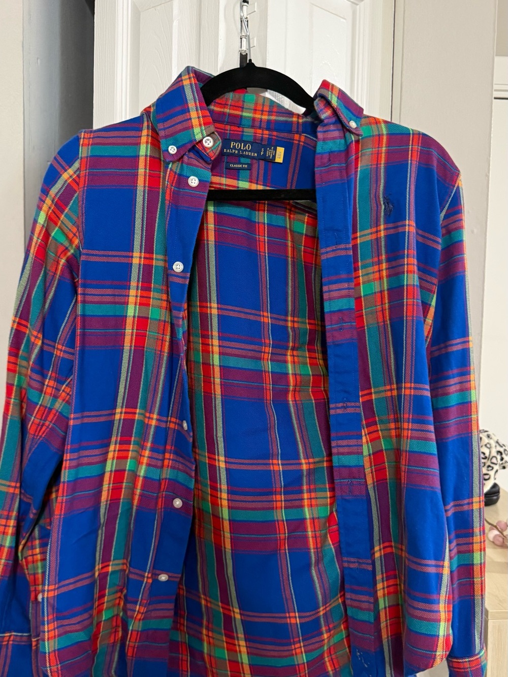 Ralph Lauren Blue Multicolor Plaid Button-Down Shirt